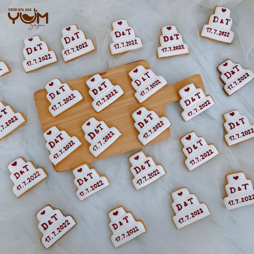 Bánh quy vẽ hình tiệc cưới  Bánh kem  Bánh ngọt