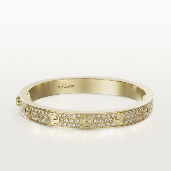  Love Bracelet Diamond Paved Cartier 