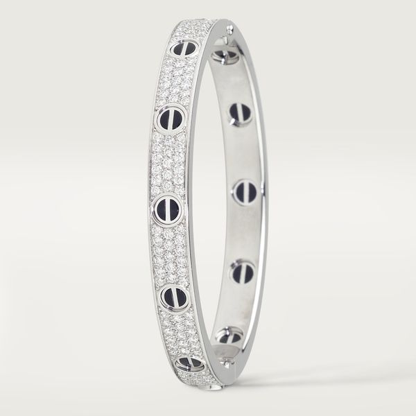  Love Bracelet Diamond Paved , Ceramic Cartier 