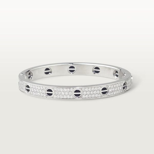  Love Bracelet Diamond Paved , Ceramic Cartier 