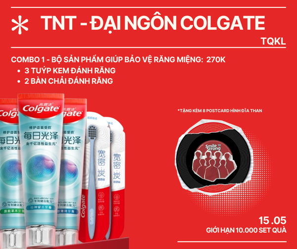  [ORDER] TNT - ĐẠI NGÔN COLGATE - CƯỜI TOE TOÉT CÙNG TNT 