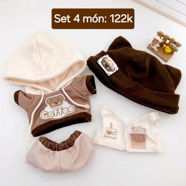  [ORDER] OUTFIT DOLL - GẤU COFFEE 