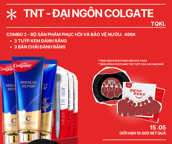  [ORDER] TNT - ĐẠI NGÔN COLGATE - CƯỜI TOE TOÉT CÙNG TNT 