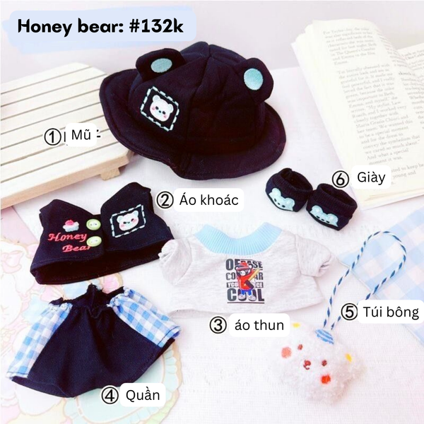  [ORDER] OUTFIT DOLL 20CM - HONEY BEAR 