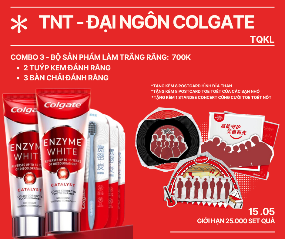  [ORDER] TNT - ĐẠI NGÔN COLGATE - CƯỜI TOE TOÉT CÙNG TNT 
