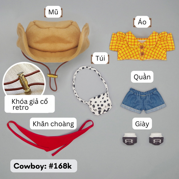  [ORDER] OUTFIT DOLL 20CM - COWBOY 