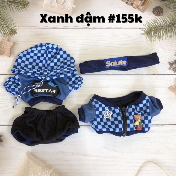  [ORDER] OUTFIT 20CM - Set Salute xanh đậm/xanh nhạt 