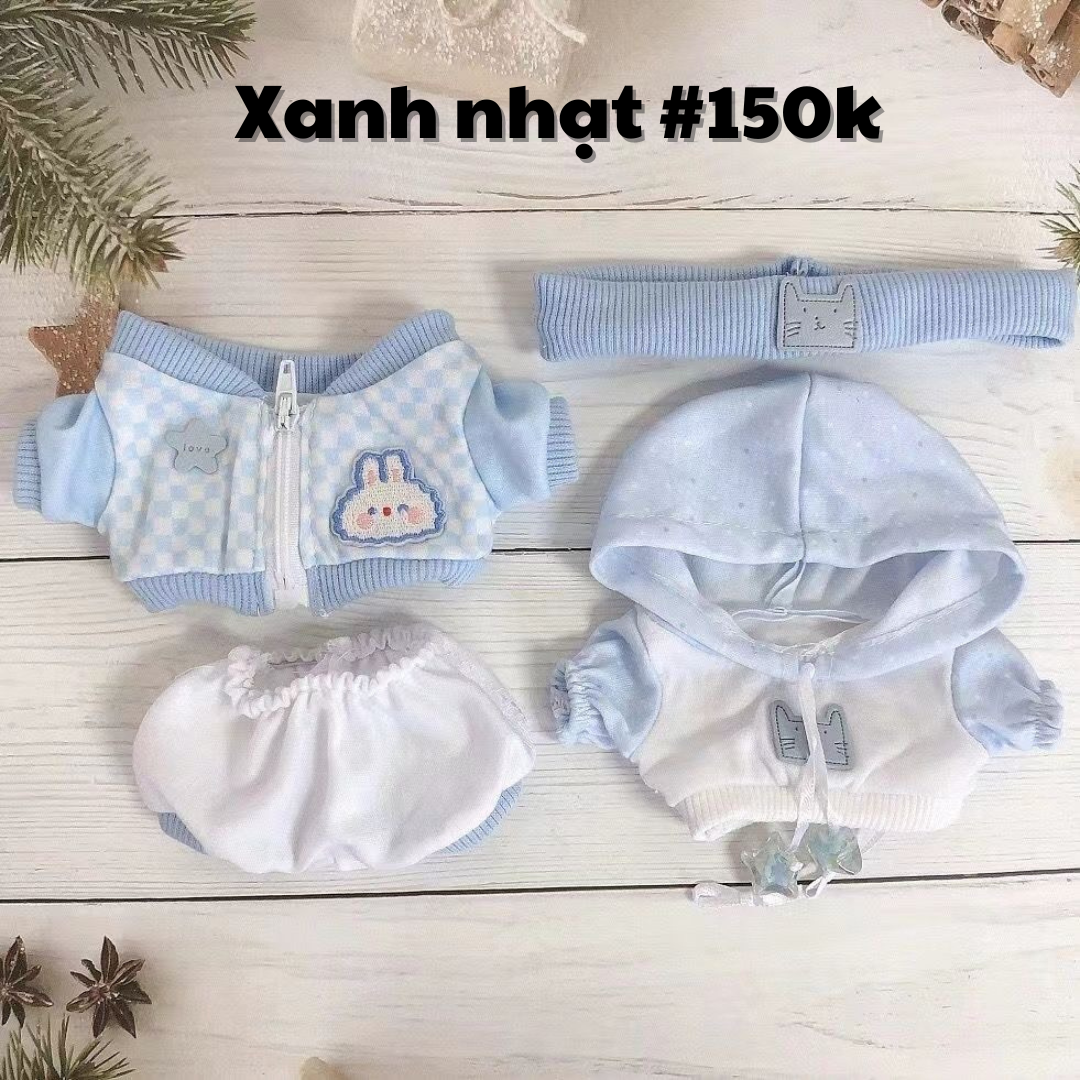  [ORDER] OUTFIT 20CM - Set Salute xanh đậm/xanh nhạt 