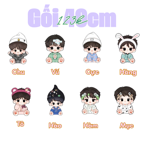  [GOM ORDER] GỐI ÔM TF TAM ĐẠI - TOP - TFING 40CM 