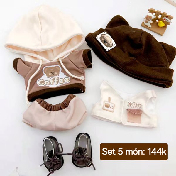  [ORDER] OUTFIT DOLL - GẤU COFFEE 