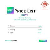  NẠP VIP - IQIYI BẢN NỘI ĐỊA TRUNG 