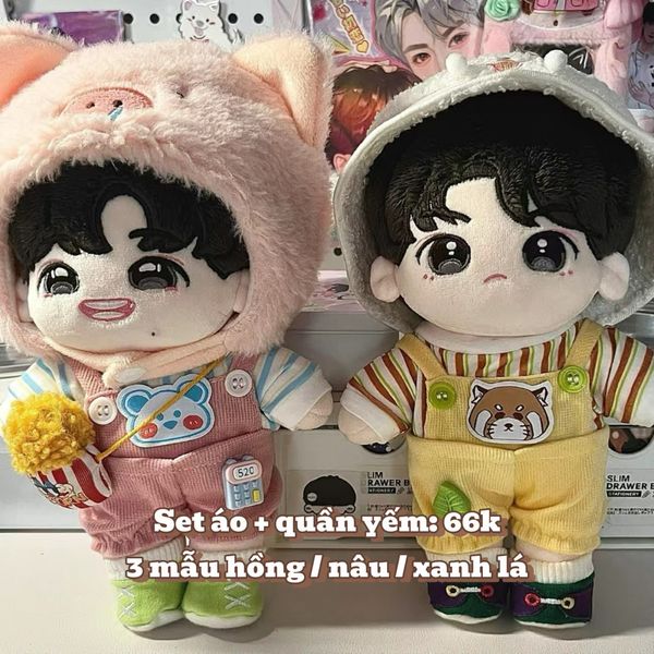  [ORDER] OUTFIT DOLL 20CM - SET ÁO QUẦN YẾM 3 MÀU 