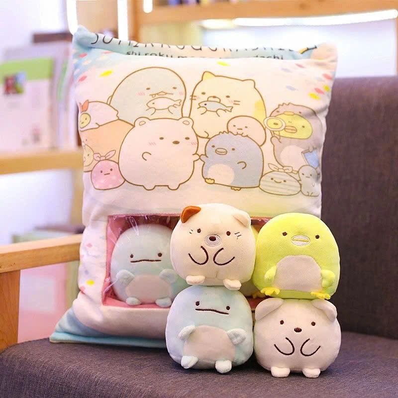  [ORDER] TÚI GỐI HOẠT HÌNH CUTE KÈM 8 PLUSHIE MINI 