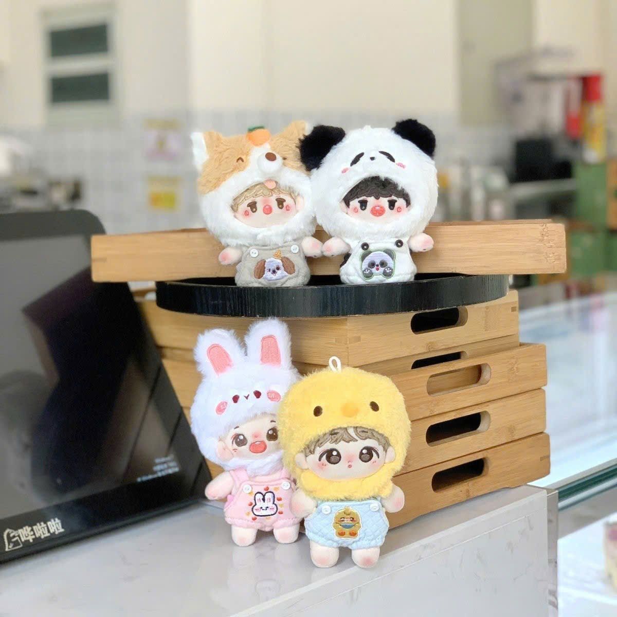  [ORDER] OF016 - OUTFIT DOLL 10CM - COMBO YẾM VÀ NÓN THÚ CƯNG 