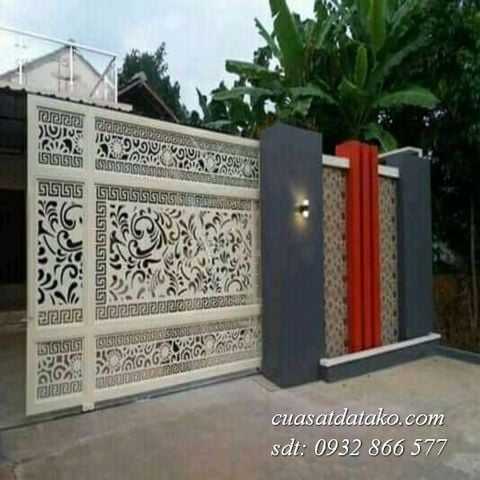 Cửa cổng lùa 1 cánh cnc đẹp