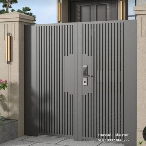 mẫu cửa cổng sắt 2 cánh đơn giản
