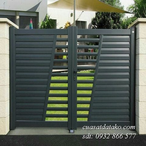Mẫu cửa cổng sắt 2 cánh đẹp