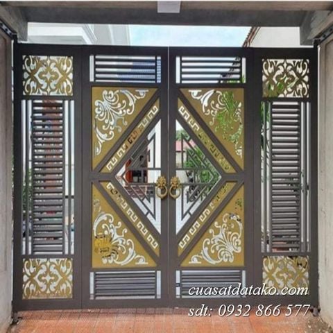 Mẫu cửa cổng sắt CNC 4 cánh