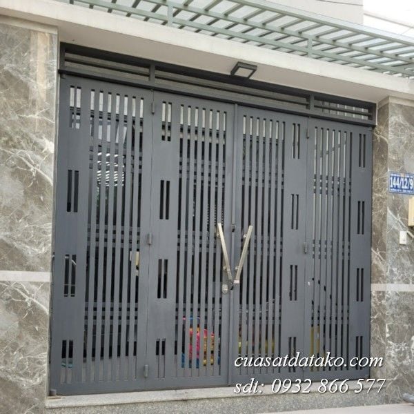 cửa cổng sắt hộp đơn giản