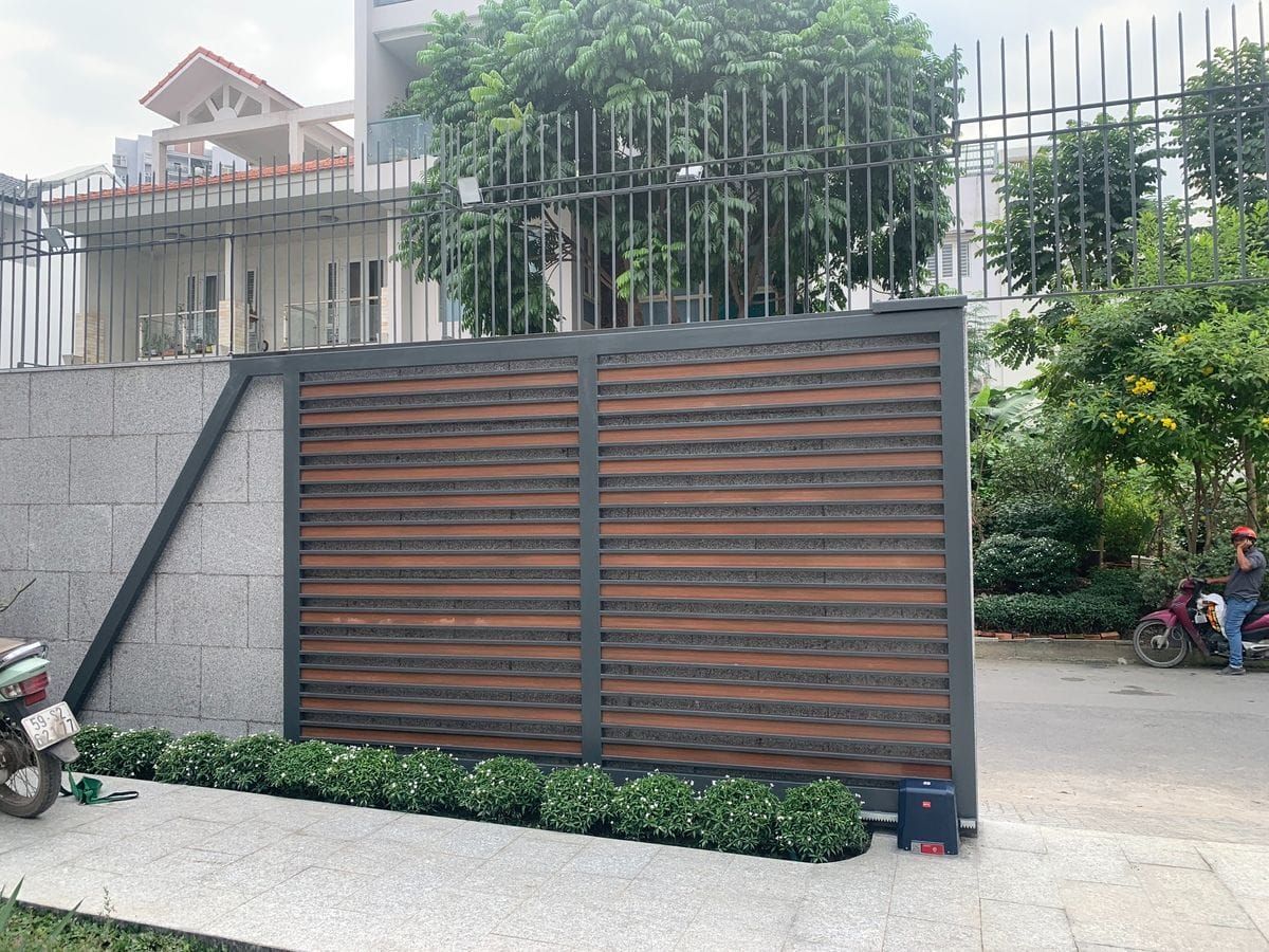cửa cổng sắt tự động 1 cánh đẹp