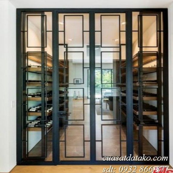 cửa sắt kính cường lực đẹp