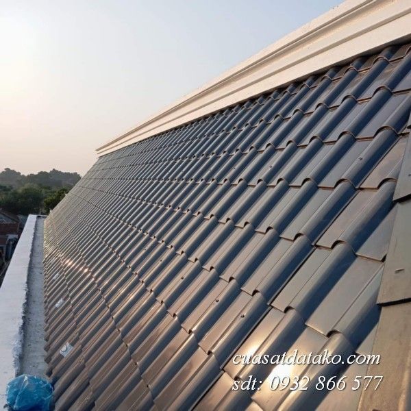 lợp tôn giả ngói màu xám lông chuột