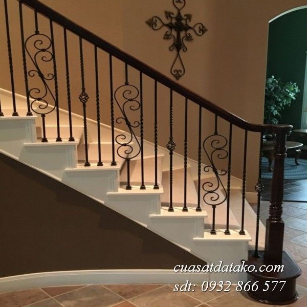 lan can cầu thang sắt mỹ thuật đẹp