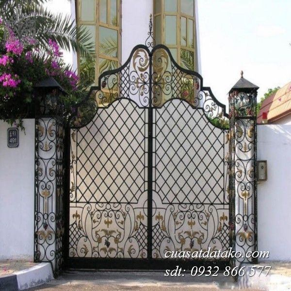 cửa cổng sắt nhà biệt thự đẹp