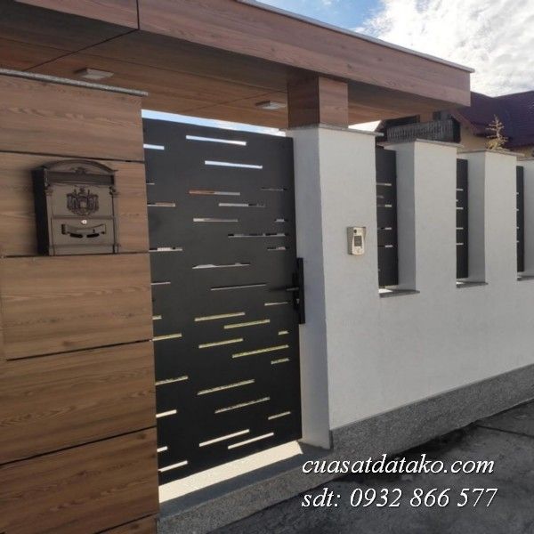 Cửa cổng sắt 1 cánh CNC hiện đại