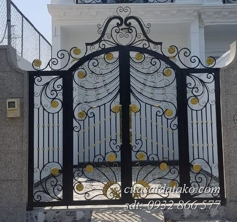 Cửa cổng sắt đẹp hiện đại