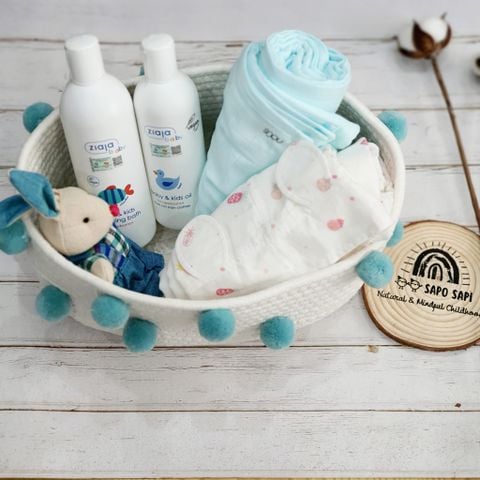  SAPO SAPi Gift box - HAPPY BATH TIME cho bé sơ sinh trai 
