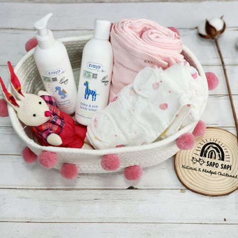  SAPO SAPi Gift box - HAPPY BATH TIME - quà tặng đầy tháng bé gái 
