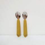  Bộ thìa dĩa ăn dặm cho bé Cloudy SAPO SAPi - Mustard (Vàng) 