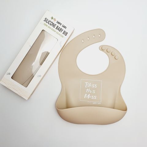  Yếm ăn dặm Premium Silicon- Bless this mess - Beggie 