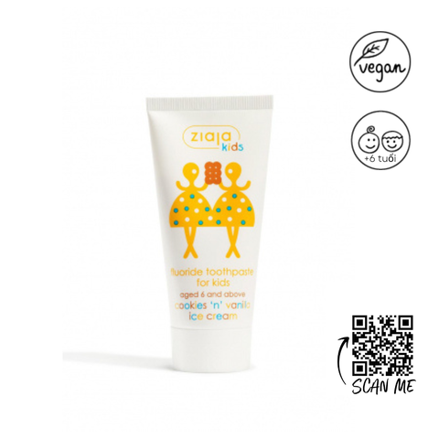  Kem đánh răng Cookies & Vanilla chăm sóc bảo vệ răng miệng dành cho trẻ từ 6 tuổi [50ml] 