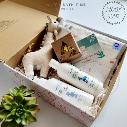  Set quà  Super - HAPPY BATH TIME cho bé sơ sinh 