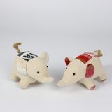  Voi con vải thổ cẩm Thái nhồi bông gòn sạch - Thổ cẩm xanh 