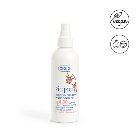  Sữa chống nắng chịu nước dạng xịt dành cho trẻ từ 12 tháng SPF 30  Ziaja [170ml] 