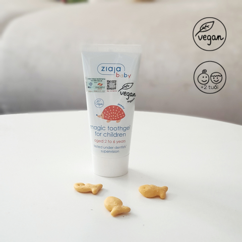  Kem chăm sóc bảo vệ răng miệng dành cho trẻ từ 2 tuổi - Ziaja Baby Magic Toothgel  [50ml] 