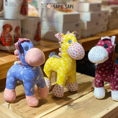  Ngựa SAPi vải hoa nhồi bông gòn sạch 