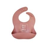  Yếm ăn dặm Premium Silicon- Bless this mess - Hồng 