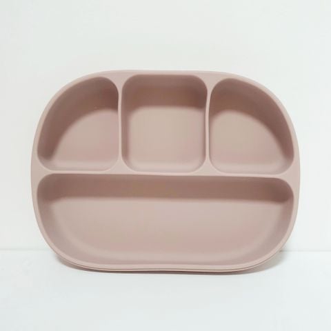  Đĩa ăn dặm Premium Silicon chia ngăn có đế hút chân không chống đổ Classy SAPO SAPi - Rose Pink (Hồng) 