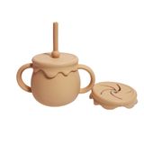  Cốc tập uống kiêm hũ đựng bánh ăn dặm SAPO SAPi - Burly Wood (Màu gỗ cháy) 