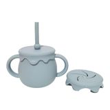  Cốc tập uống kiêm hũ đựng bánh ăn dặm SAPO SAPi - Dusty Blue (Xanh xám) 