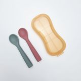  Cặp thìa ăn dặm Premium Silicon mềm cho bé từ 6 tháng SAPO SAPi 