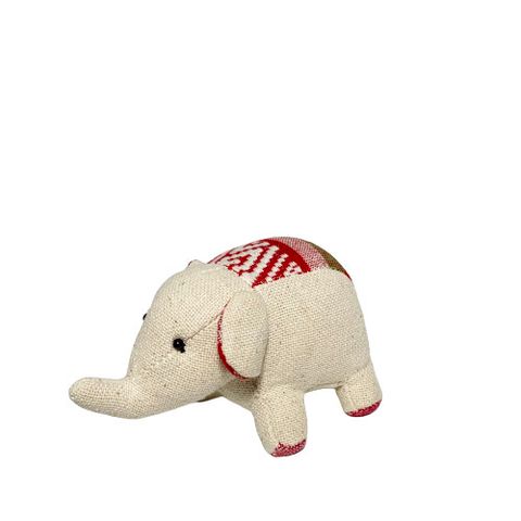  Voi con vải thổ cẩm Thái nhồi bông gòn sạch - Thổ cẩm đỏ 