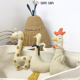  Gà trống nhồi bông sạch phong cách Bắc Âu 