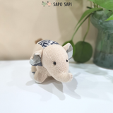  Voi con vải thổ cẩm Thái nhồi bông gòn sạch - Thổ cẩm xanh 