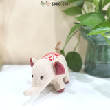  Voi con vải thổ cẩm Thái nhồi bông gòn sạch - Thổ cẩm đỏ 