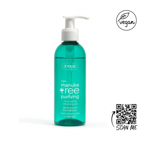  Gel rửa mặt sạch sâu và điều hòa tuyến dầu - Ziaja Manuka Tree Purifying Normalising Cleansing Gel (200ml) 